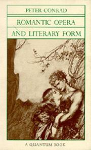 Cover of: Romantic Opera and Literary Form (Quantum Books)