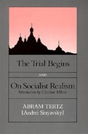 Cover of: The Trial Begins & On Socialist Realism by Abram (Andrei Sinyavsky) Tertz