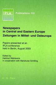 Cover of: IFLA 110: Newspapers in Central And Eastern Europe