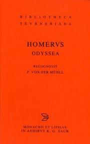 Cover of: Odyssea (Bibliotheca scriptorum Graecorum et Romanorum Teubneriana) by Όμηρος (Homer)