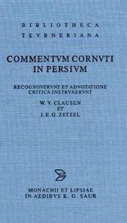 Cover of Commentum Cornuti in Persium