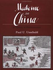 Cover of: Medicine in China by Unschuld, Paul U.