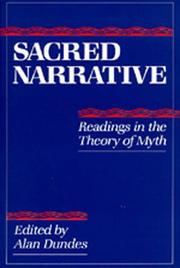 Cover of: Sacred narrative, readings in the theory of myth by edited by Alan Dundes.