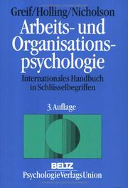 Cover of: Arbeits- und Organisationspsychologie