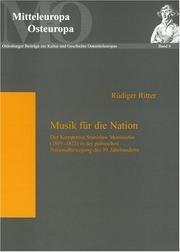 Cover of: Musik Fur Die Nation by Rudiger Ritter, Michael Garleff, Hans Henning Hahn
