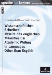 Cover of: Wissenschaftliches Schreiben Abseits Des Englischen Mainstreams/Academic Writing in Languages Other Than English (Sprache Im Kontext)