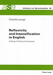 Reflexivity and Intensification in English by Claudia Lange