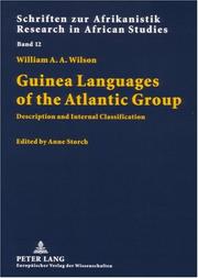 Cover of: Guinea Languages of the Atlantic Group by William A. A. Wilson