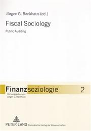 Cover of: Fiscal Sociology: Public Auditing (Finanzsoziologie)