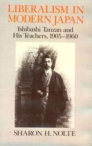 Cover of: Liberalism in modern Japan by Sharon H. Nolte