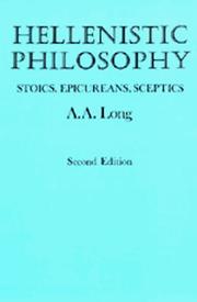 Cover of: Hellenistic philosophy by A. A. Long