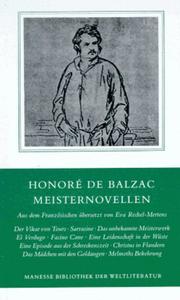 Cover of: Meisternovellen. by Honoré de Balzac, Eva Rechel-Mertens