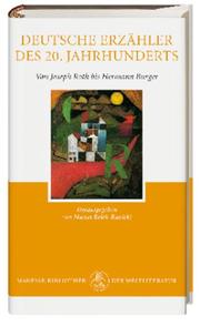 Cover of: Deutsche Erzaehler des 20. Jahrhunderts. Band 1, Von Joseph Roth bis Hermann Burger by Marcel Reich-Ranicki