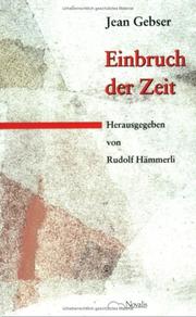 Cover of: Einbruch der Zeit