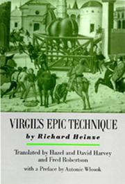 Cover of: Virgil's epic technique by Richard Heinze