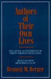 Cover of: Authors of their own lives: intellectual autobiographies