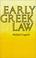 Cover of: Early Greek Law