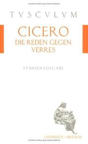 Cover of: Die Reden gegen Verres / In C. Verrem.