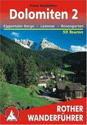 Cover of: Bergwanderungen in den Dolomiten, Bd.2, Eggentaler Berge mit Latemar und Rosengarten