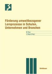 Cover of: Förderung umweltbezogener Lernprozesse in Schulen, Unter- nehmen und Branchen (Themenhefte Schwerpunktprogramm Umwelt) by M. Roux