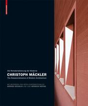 Cover of: Christoph Mäckler: Die Rematerialisierung der Moderne/The Rematerialisation of Modern Architecture