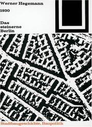 Das steinerne Berlin by Werner Hegemann