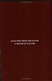 Cover of: Alles eine Frage der Kultur / A Matter of Culture