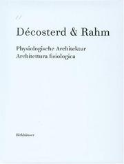Cover of: Décosterd & Rahm: Physiologische Architektur / architettura fisiologica