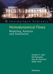 Cover of: Hemodynamical Flows: Modeling, Analysis and Simulation (Oberwolfach Seminars)