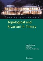 Cover of: Topological and Bivariant K-Theory (Oberwolfach Seminars)