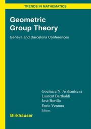 Cover of: Geometric Group Theory: Geneva and Barcelona Conferences (Trends in Mathematics) (Trends in Mathematics)