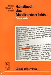 Cover of: Handbuch des Musikunterrichts. Primarstufe by Siegmund Helms, Reinhard Schneider, Rudolf Weber