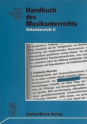 Cover of: Handbuch des Musikunterrichts. Sekundarstufe II by Siegmund Helms, Reinhard Schneider, Rudolf Weber