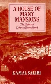 Cover of: A House of Many Mansions: The History of Lebanon Reconsidered