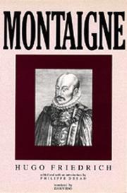 Cover of: Montaigne | Friedrich, Hugo