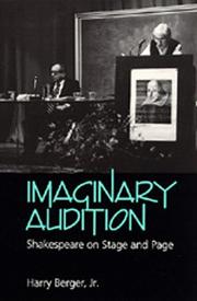 Cover of: Imaginary Audition: Shakespeare on Stage and Page