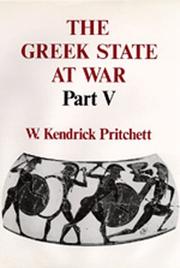 Cover of: The Greek State at War, Part V by W. Kendrick Pritchett