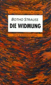 Cover of: Die Widmung. Texte und Interpretationen.