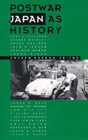 Cover of: Postwar Japan as history by edited by Andrew Gordon.