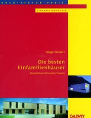 Cover of: Architektur- Preis Einfamilienhäuser. Die besten Einfamilienhäuser.