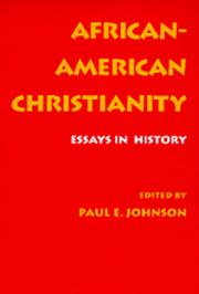 Cover of: African-American Christianity: essays in history