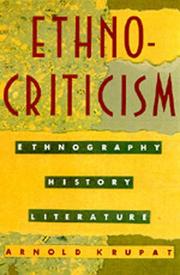 Cover of: Ethnocriticism | Arnold Krupat