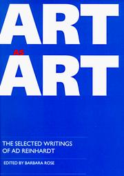 Cover of: Art-as-art by Ad Reinhardt