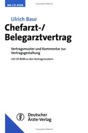 Cover of: Chefarzt-/ Belegarztvertrag. by Ulrich Baur, Ulrich Baur