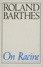 Cover of: On Racine by Roland Barthes
