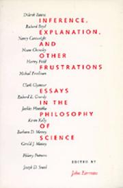 Cover of: Inference, explanation, and other frustrations by edited by John Earman.