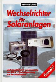 Cover of: Wechselrichter für Solaranlagen. by Wolf-Günter Gfrörer