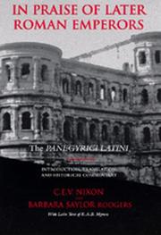 Cover of: In Praise of Later Roman Emperors by C. E. V. Nixon, Barbara Saylor Rodgers