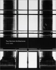Cover of: Two German Architectures: 1949-1989