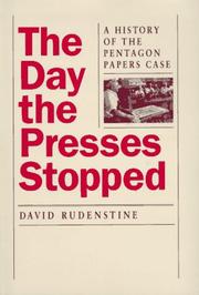 Cover of: The day the presses stopped by David Rudenstine, David Rudenstine